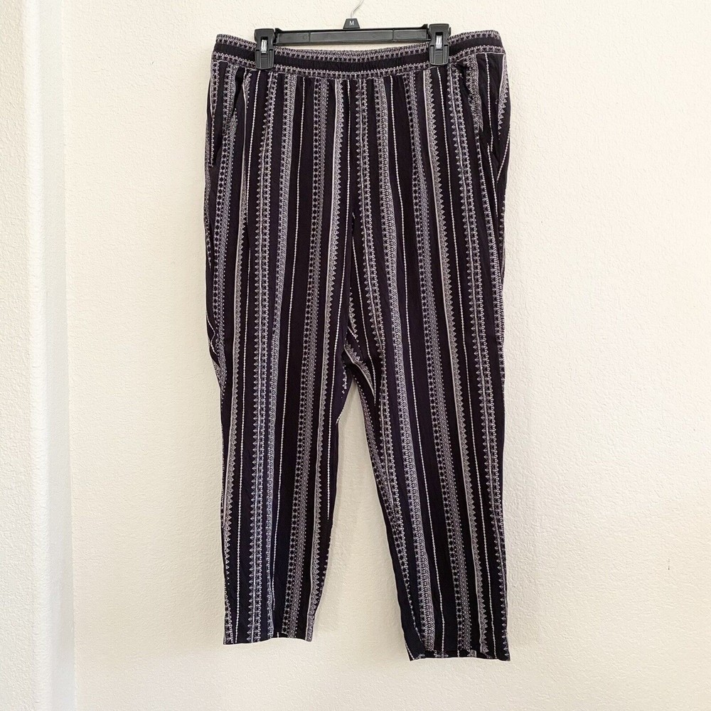Jessica Simpson Jogger Casual Pants Womens Plus Size L Boho Abstract‎ Print